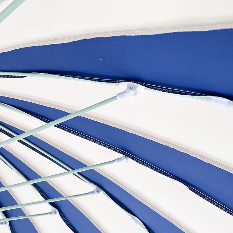 2.5M Hyacinthus et Alba Patchwork Pagoda Umbrella