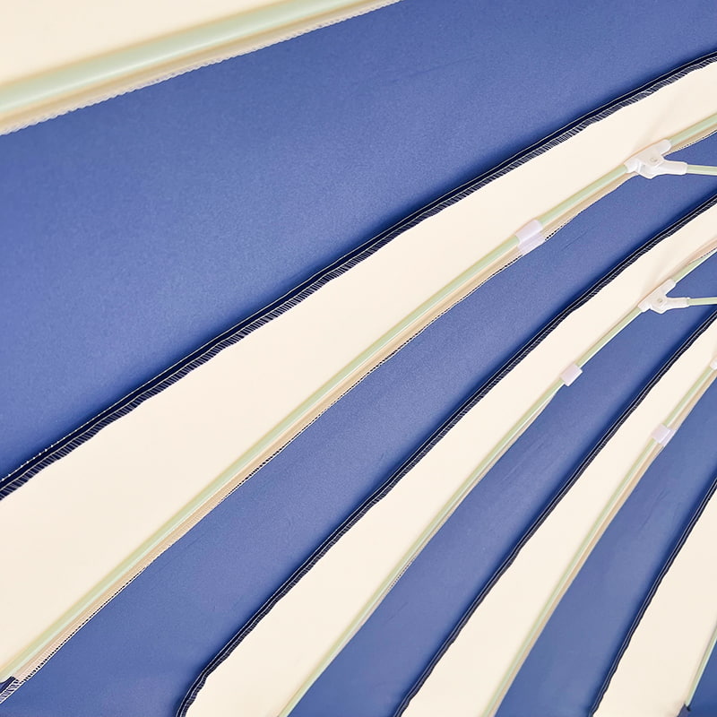 2.5M Hyacinthus et Alba Patchwork Pagoda Umbrella