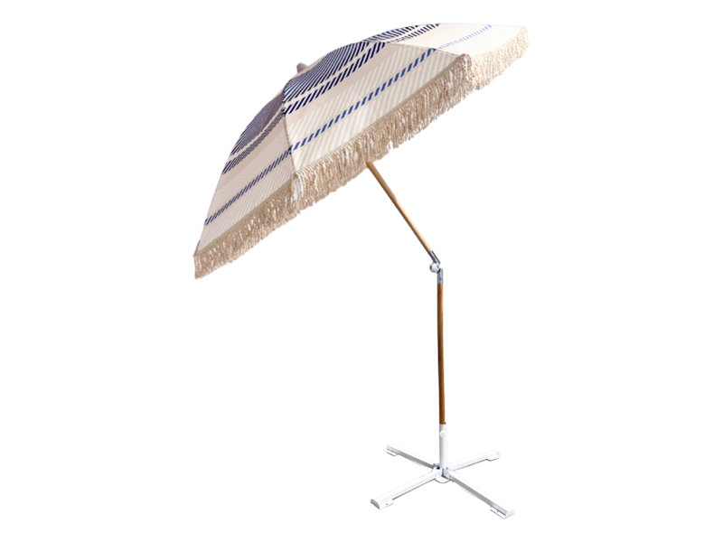 2.0M Polyester Litus Umbrella Cum Aluminio Polo et Tassels